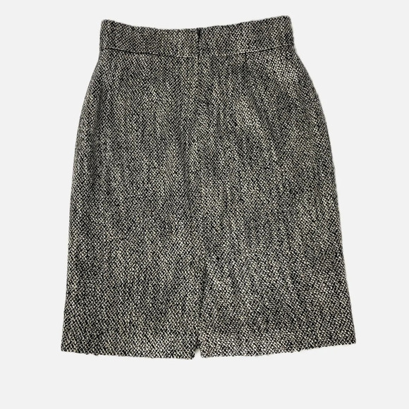 365 Brooks Brothers Pencil Skirt Tweed Gold Metallic Thread Lined Size 4 Fall - Picture 5 of 11